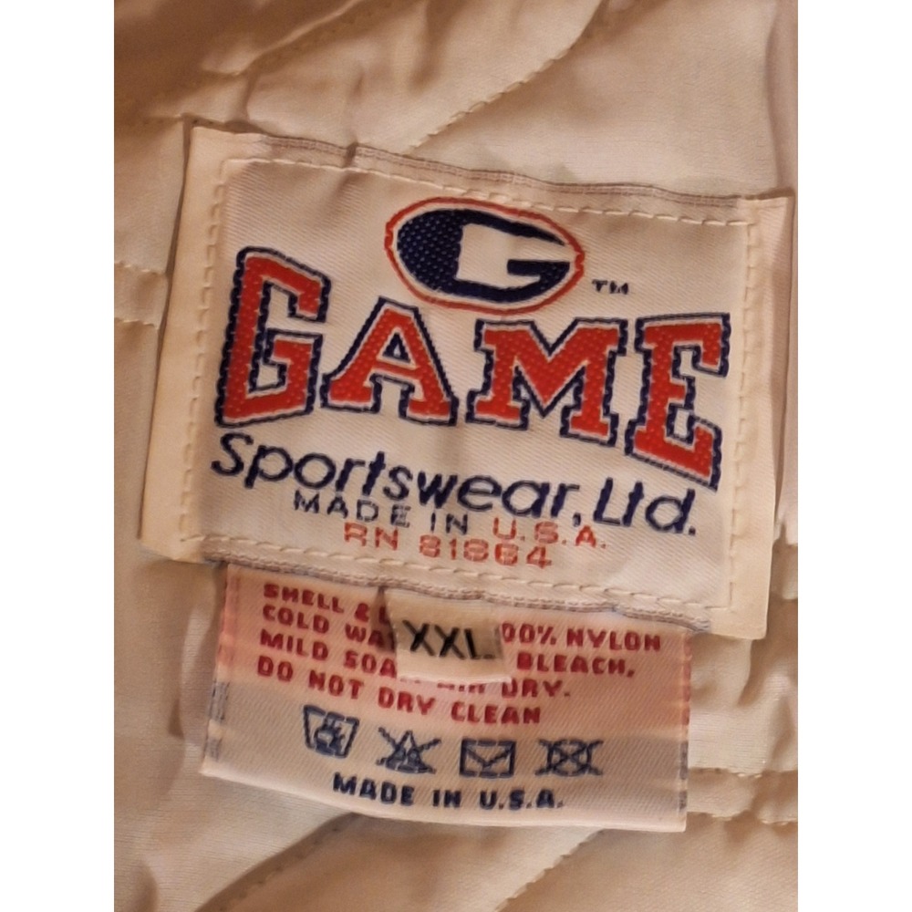 GAME Sportswear Mens Nylon Bomber Jacket XXL Harness Racing Horse Gold USA 81864 - Picture 11 of 16